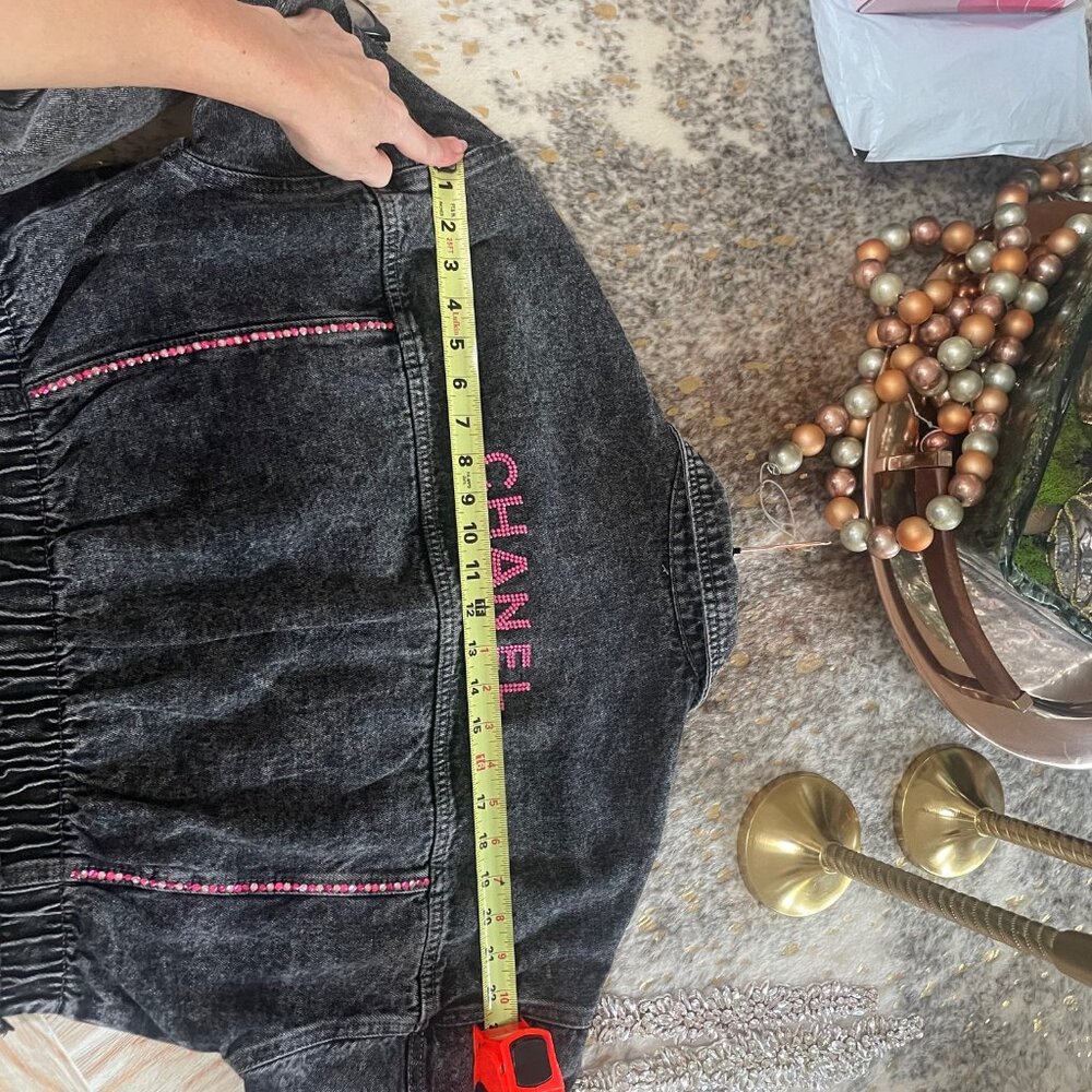 One of a kind designer denim jacket - Picture 6 of 7